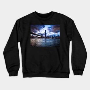 Sunset Skyline Dumbo Brooklyn NYC Crewneck Sweatshirt